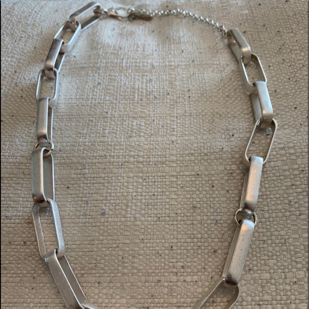 Silver statement necklace